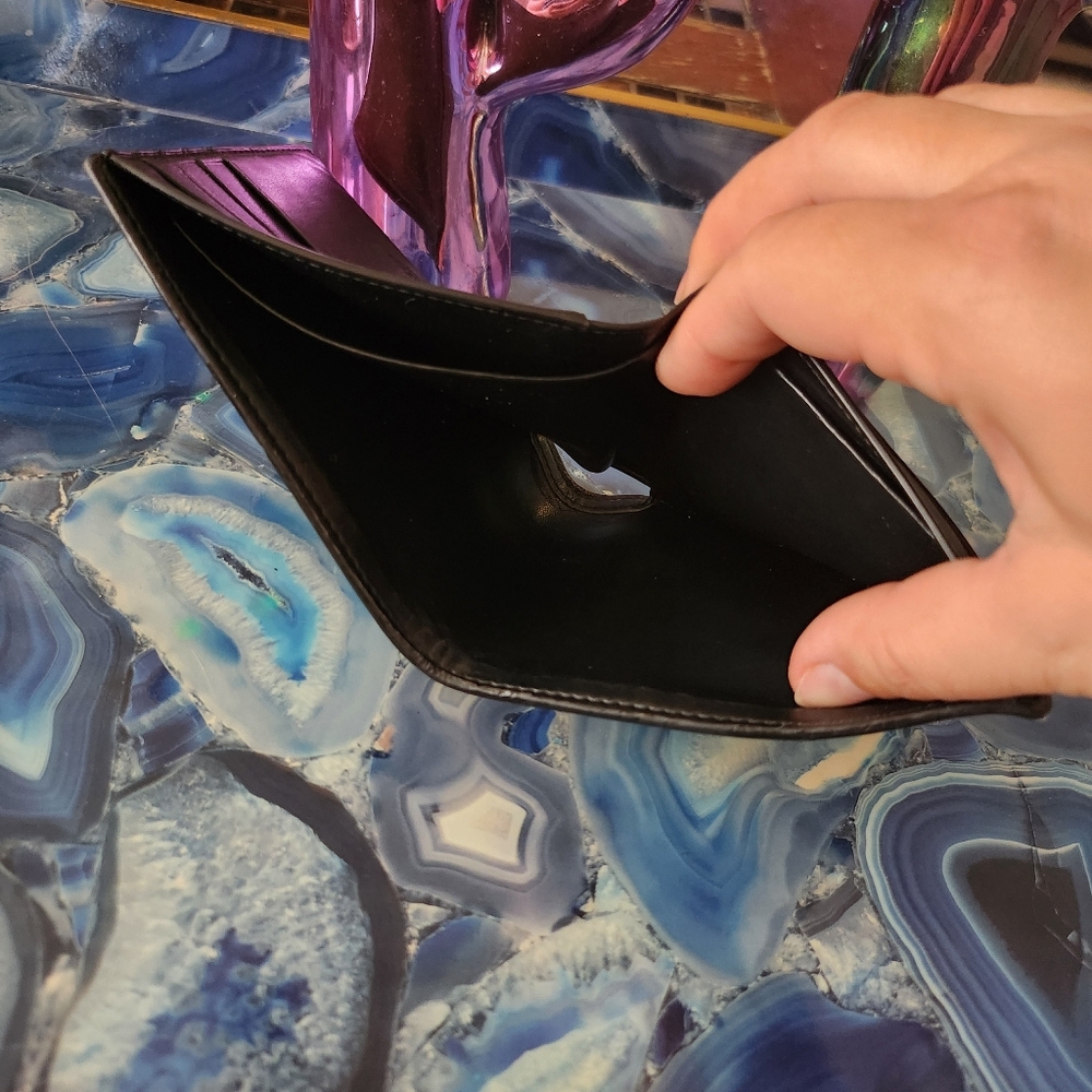 Coach leather signature men's wallet - Picture 6 of 8